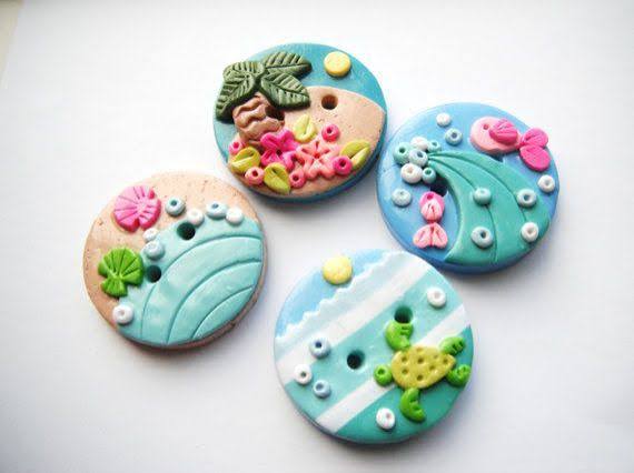 Clay Button Set (Set of 6)